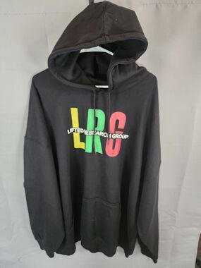MAD Engine Black Hoodie with Yellow Green Red LRG Logo XXXL